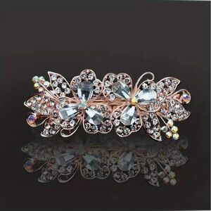 Rhinestone Embellished Barrette Hair Clip Barrette Gorgeous New Modern